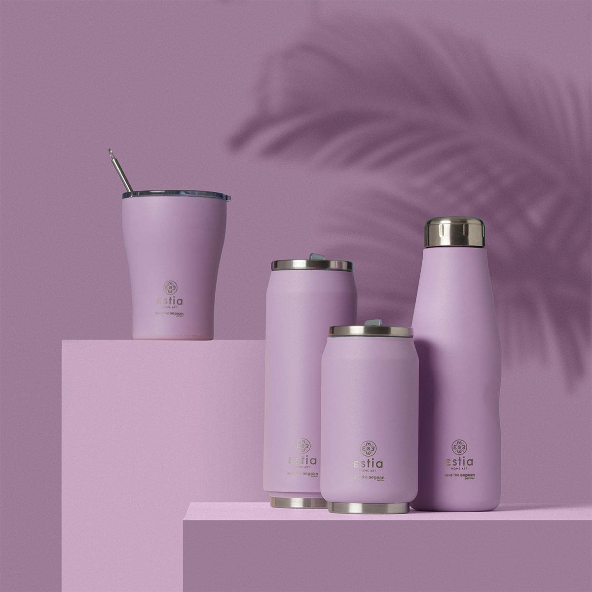 Ποτήρι Θερμός 300Ml Estia Save The Aegean Lavender Purple 01-16715 Home Οργάνωση & Αποθήκευση Spitishop