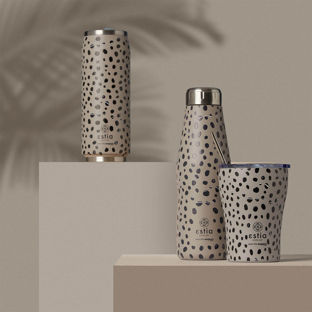 Ποτήρι Θερμός 500Ml Estia Save The Aegean Leopard Taupe 01-16777 Home Οργάνωση & Αποθήκευση Spitishop