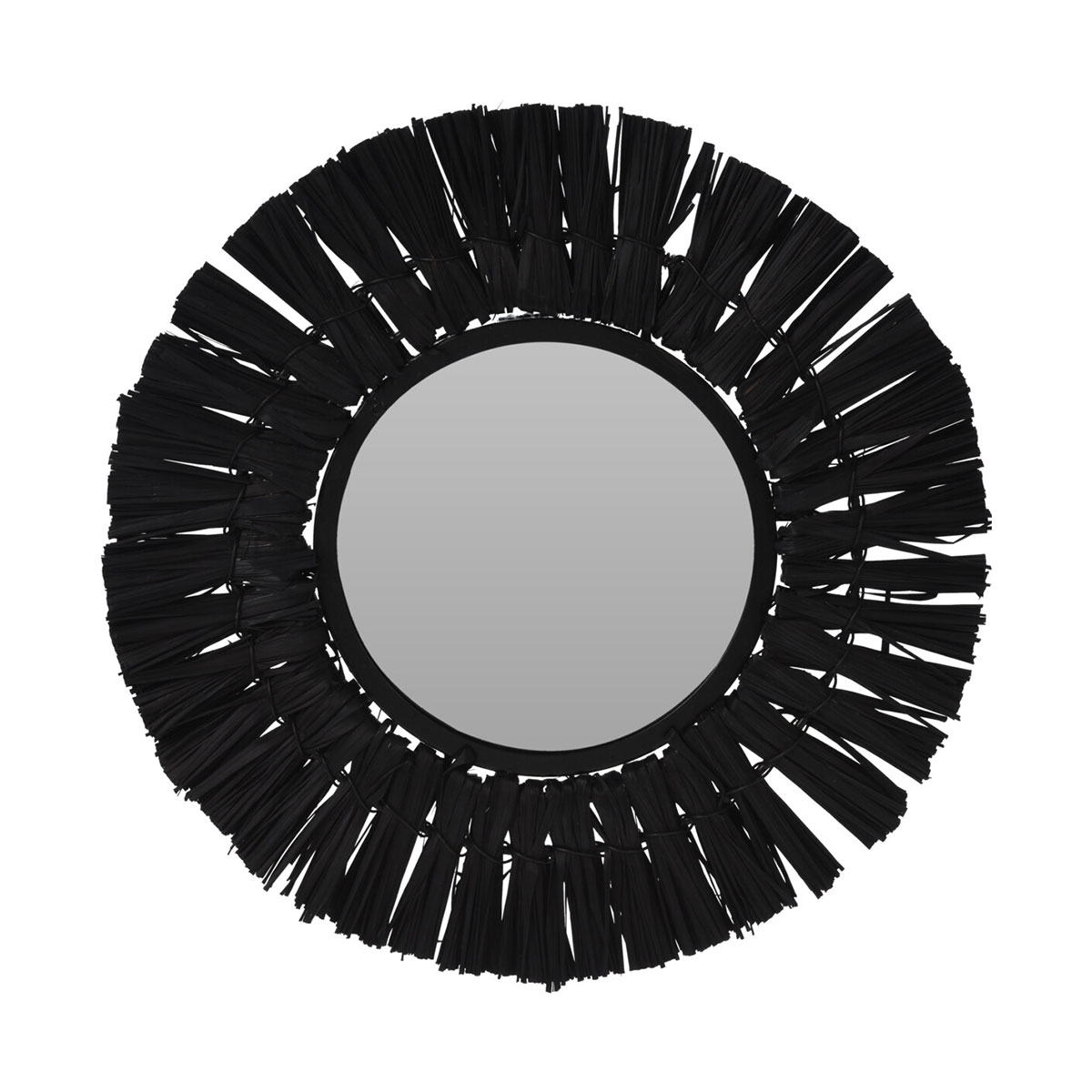 Διακοσμητικός Καθρέφτης Τοίχου (Φ30) K-M Black HZ1954330 252674