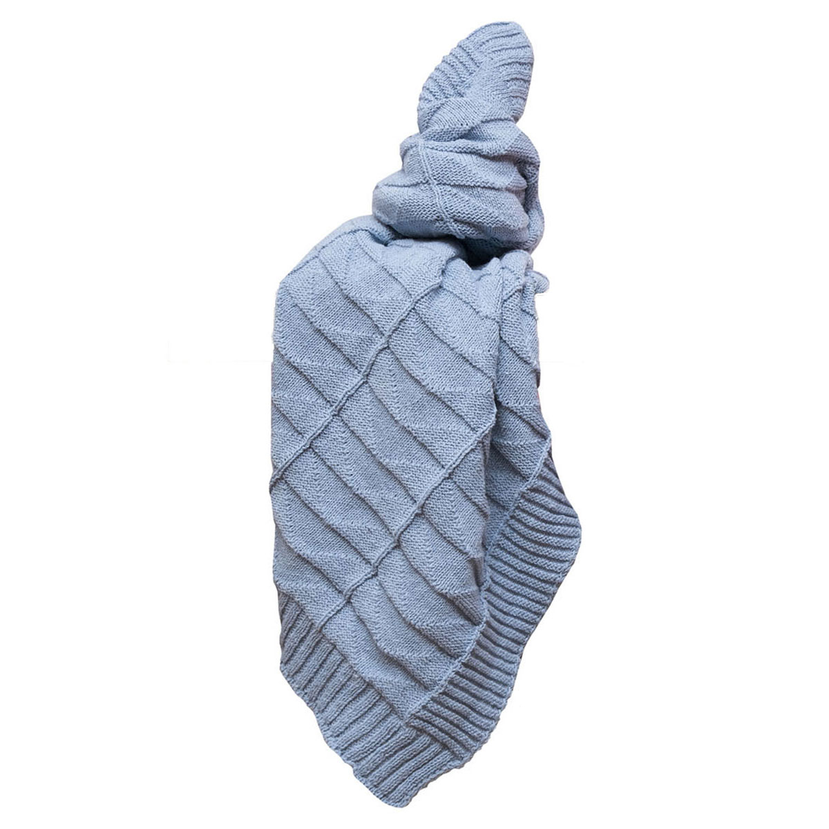 Κουβέρτα Πλεκτή Αγκαλιάς (90×70) Viopros Νόλαν Σιέλ 252707