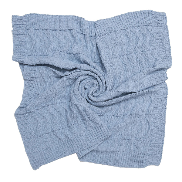 Κουβέρτα Πλεκτή Αγκαλιάς (70x90) Viopros Νόλαν Σιέλ