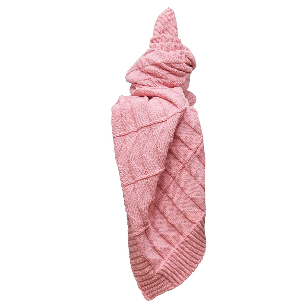 Κουβέρτα Πλεκτή Αγκαλιάς (90×70) Viopros Νόλαν Ροζ 252708