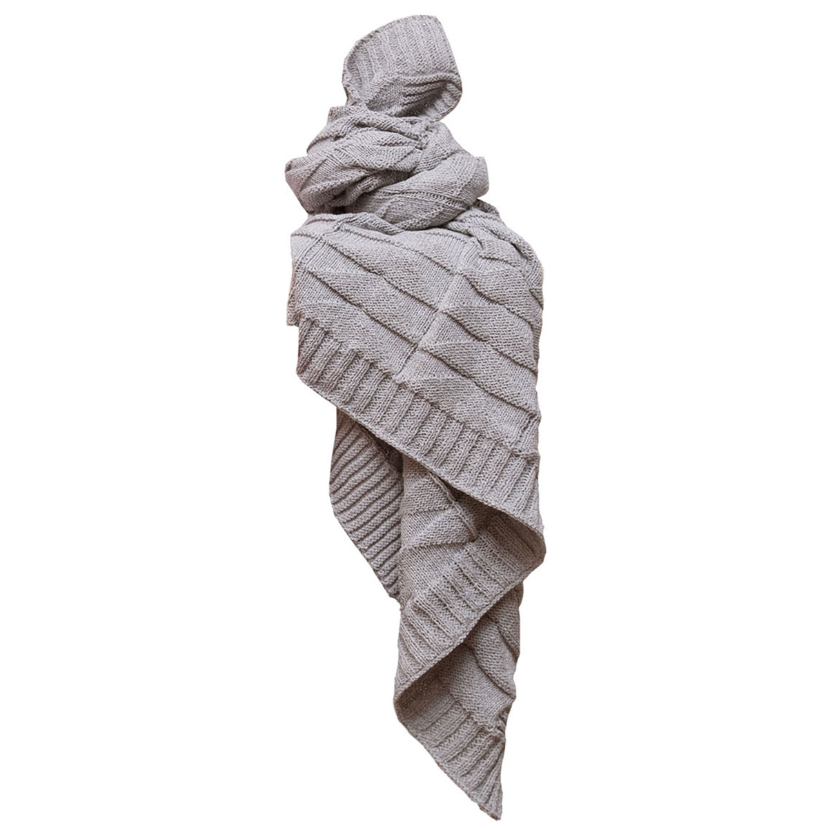 Κουβέρτα Πλεκτή Αγκαλιάς (90×70) Viopros Νόλαν Γκρι