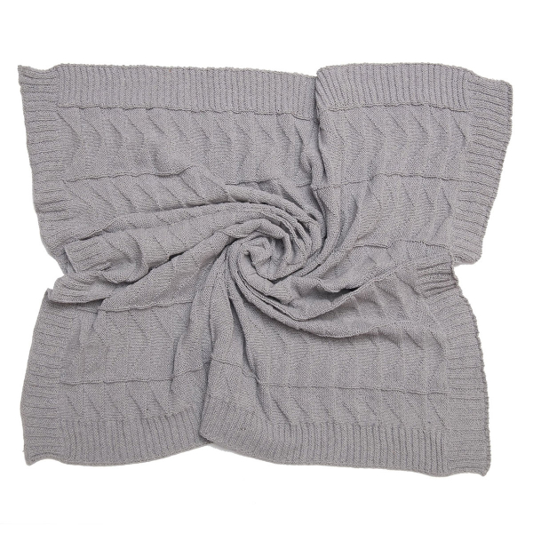 Κουβέρτα Πλεκτή Αγκαλιάς (70x90) Viopros Νόλαν Γκρι
