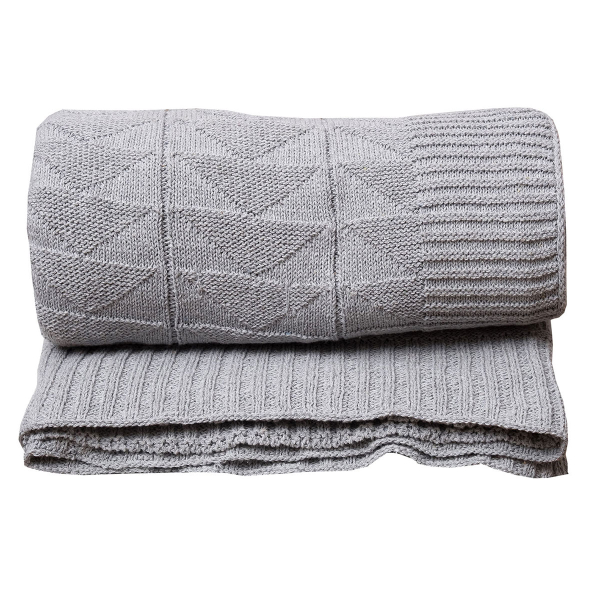 Κουβέρτα Καναπέ Πλεκτή (125x170) Viopros Νόλαν Γκρι