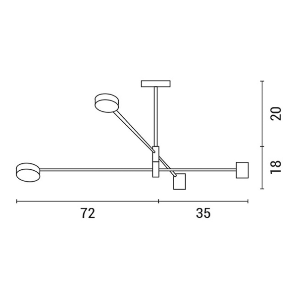 Φωτιστικό Οροφής Πολύφωτο LED Eurolamp 144-10016