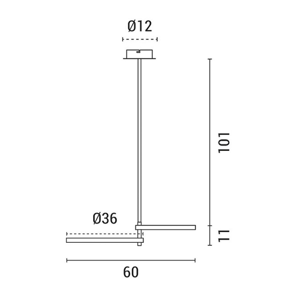 Φωτιστικό Οροφής Δίφωτο LED Eurolamp 144-10029