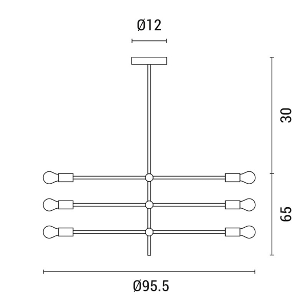 Φωτιστικό Οροφής Πολύφωτο Eurolamp 144-23003