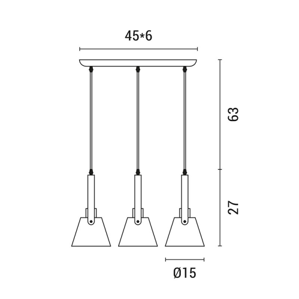 Φωτιστικό Οροφής Τρίφωτο Eurolamp 144-28002