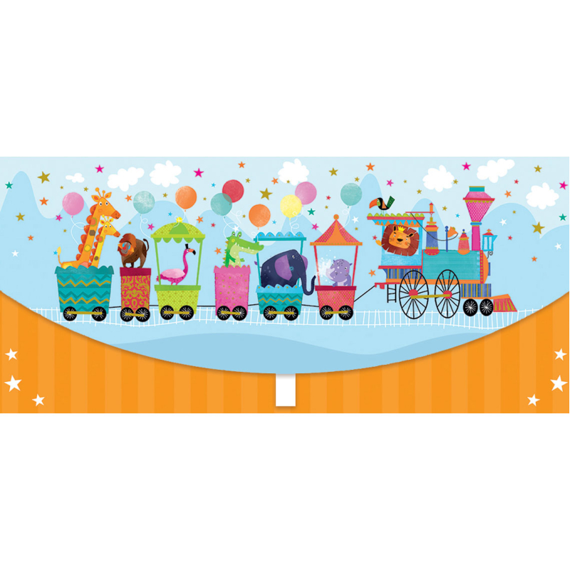 Ευχετήρια Κάρτα Μπιλιετάκι (21.3x9.6) Pictura Τρενάκι Των Ζώων