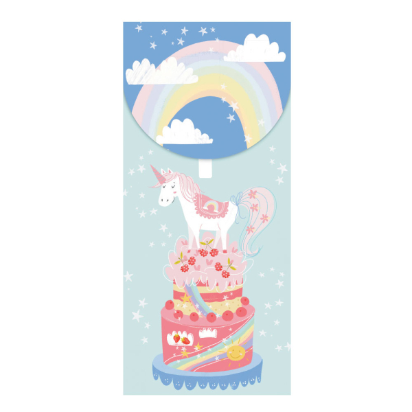 Ευχετήρια Κάρτα Μπιλιετάκι (21.3x9.6) Pictura Μονόκερος Σε Τούρτα