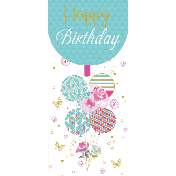 Ευχετήρια Κάρτα Μπιλιετάκι (21.3x9.6) Pictura Happy Birthday Μπαλόνι