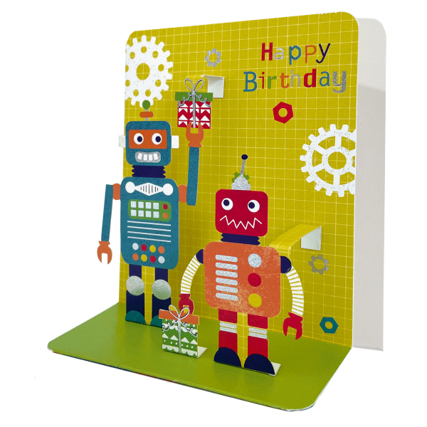 Ευχετήρια Κάρτα 3D (10.5x12) Pictura Ρομπότ