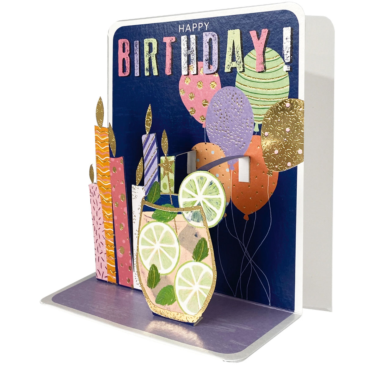Ευχετήρια Κάρτα 3D (10.5×12) Pictura Happy Birthday Cocktail