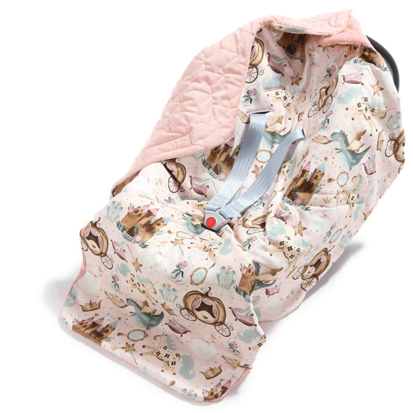 Κουβέρτα 2 Όψεων Για Κάθισμα Αυτοκινήτου La Millou Princess - Powder Pink