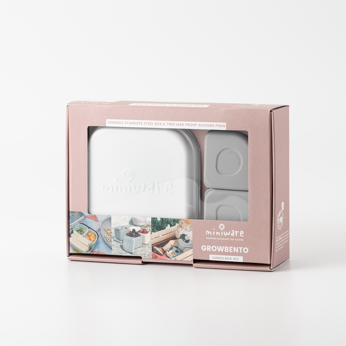Φαγητοδοχεία (Σετ 3Τμχ) Miniware Des 15 Γκρι Home Παιδικά Είδη Φαγητού & Αξεσουάρ Σερβιρίσματος Spitishop
