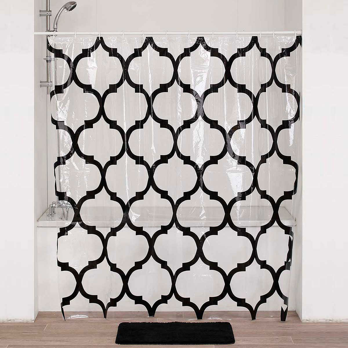Κουρτίνα Μπάνιου Πλαστική (180×180) Με Κρίκους T-D Marrakech 1108726 253448