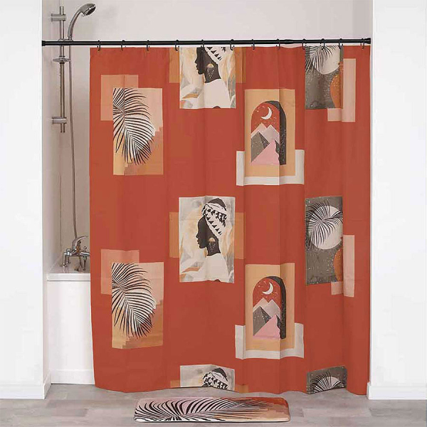 Κουρτίνα Μπάνιου Πλαστική (180x180) Με Κρίκους T-D Medina 1100722