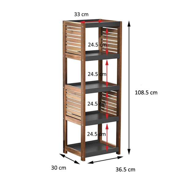 Ραφιέρα Δαπέδου 5 Θέσεων (36.5x30x108.5) T-D Element 9932671