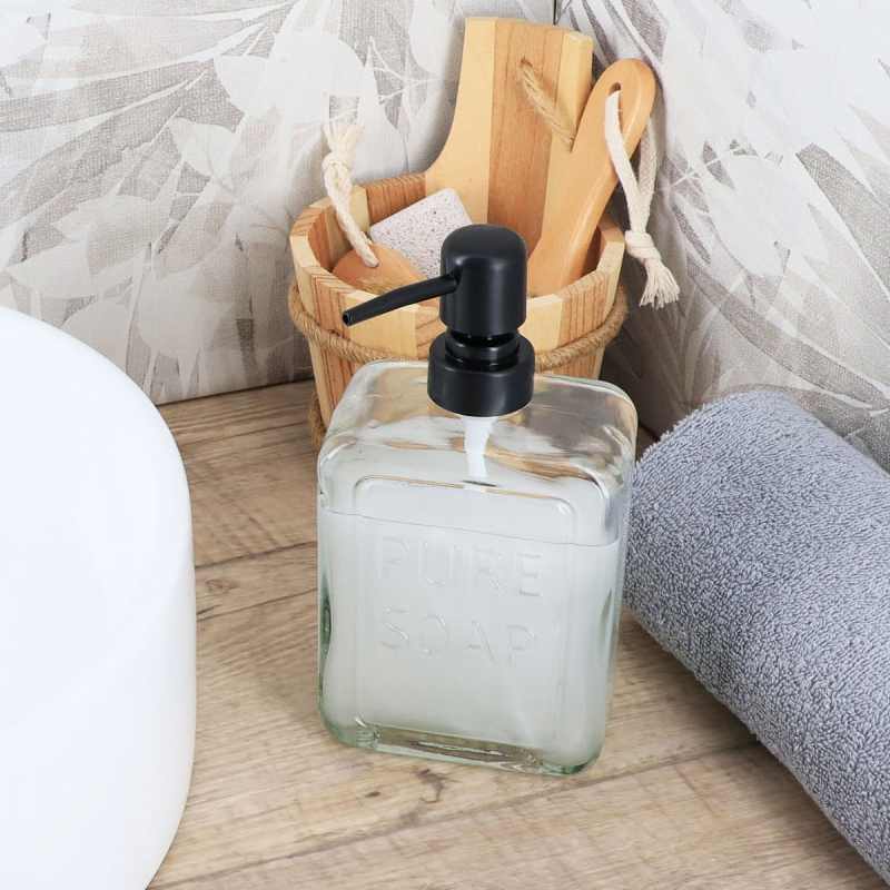 Dispenser Μπάνιου 550ml (9.5x6x21) T-D 62126101 Transparent