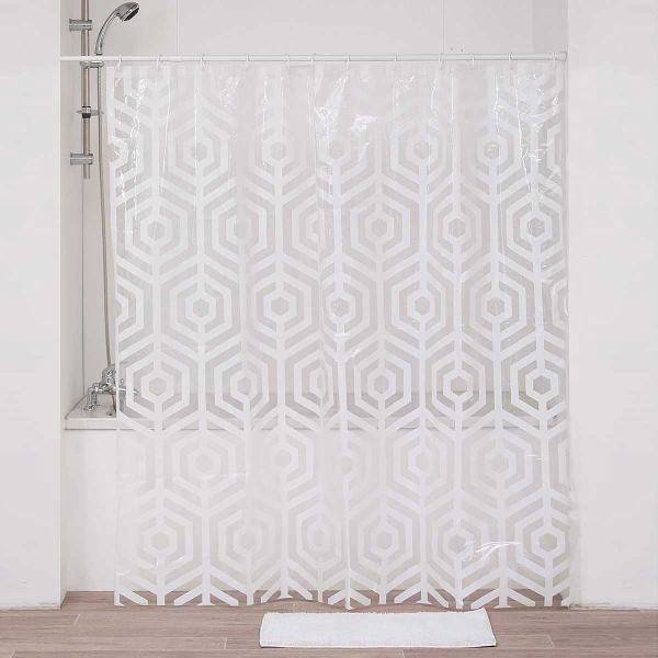 Κουρτίνα Μπάνιου Πλαστική (180x180) Με Κρίκους T-D Tribeca 1108720