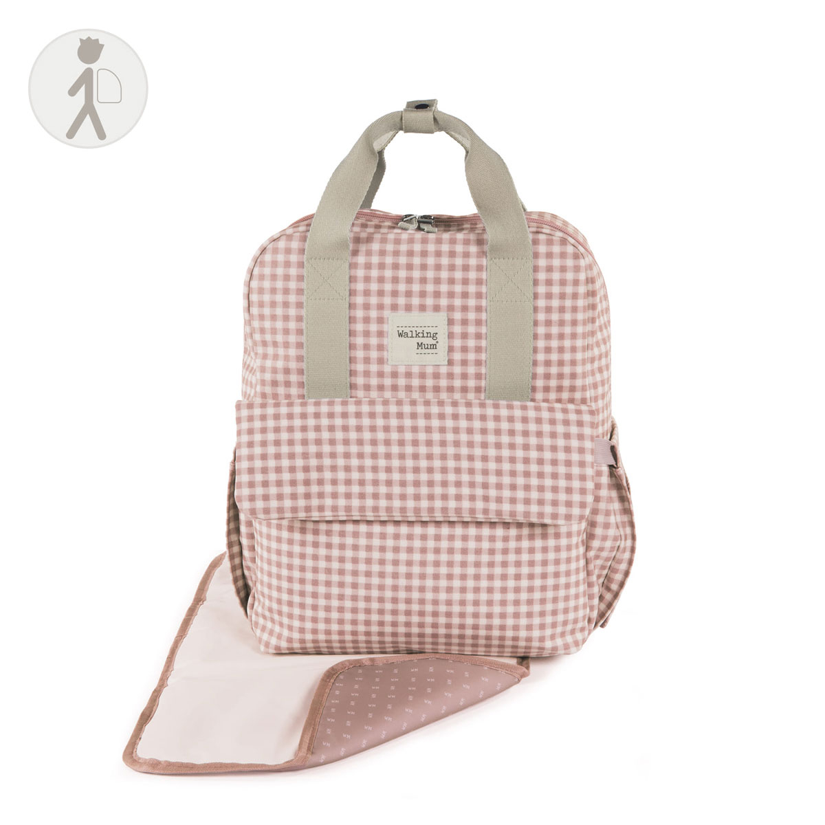 Τσάντα Αλλαξιέρα Backpack (28x12x37) Walking Mum I Love Vichy Pink 253788