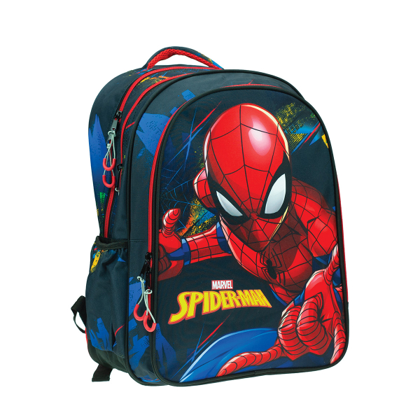 Σχολική Τσάντα Δημοτικού (35x20x46) Gim Spiderman Blue Net