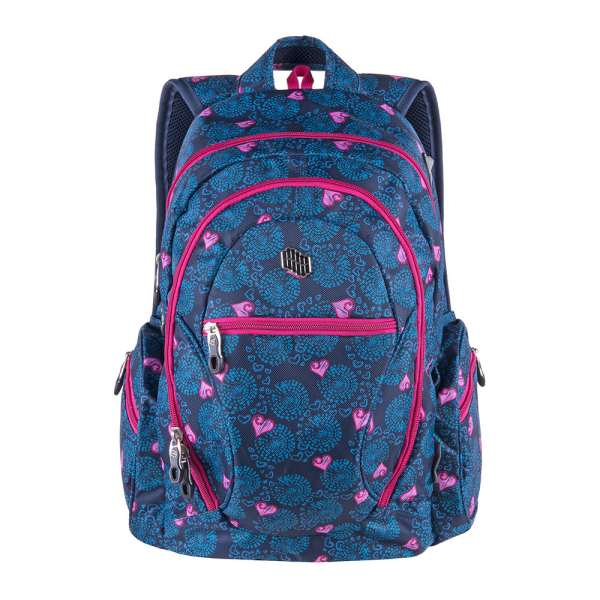 Σχολική Τσάντα (28x24x42) Pulse Dobby Pink Heart