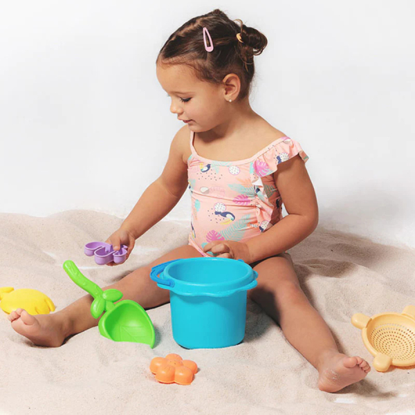 Κουβαδάκι/Φτυαράκια Παραλίας (Σετ 6τμχ) Kiokids Mini Soft Blue 3668