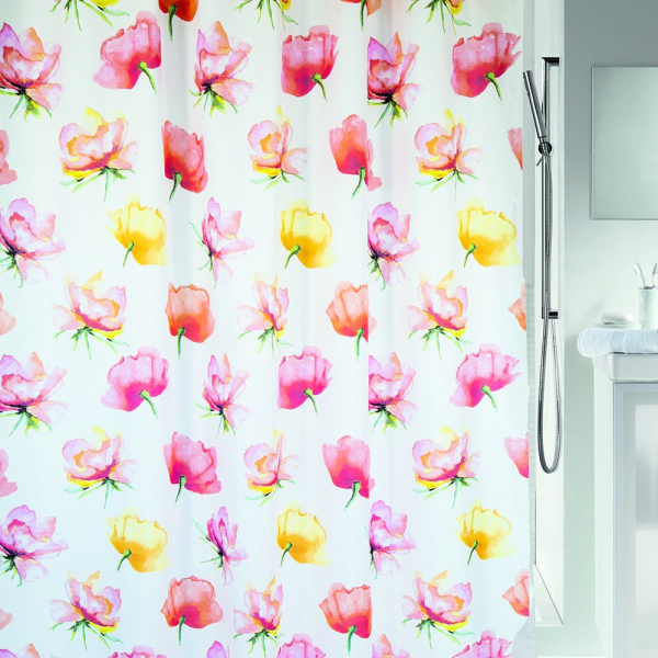 Κουρτίνα Μπάνιου (180x200) Με Κρίκους Rainbow Bloom Multi