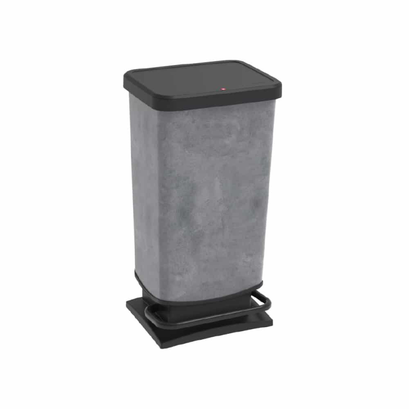 Κάδος Απορριμμάτων (35.3x29.5x67.6) Rotho Paso 40lt Beton