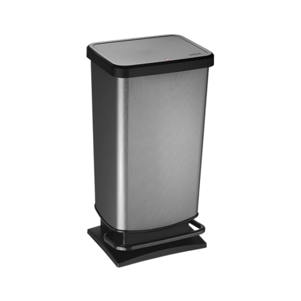 Κάδος Απορριμμάτων (35.3x29.5x67.6) Rotho Paso 40lt Μαύρο