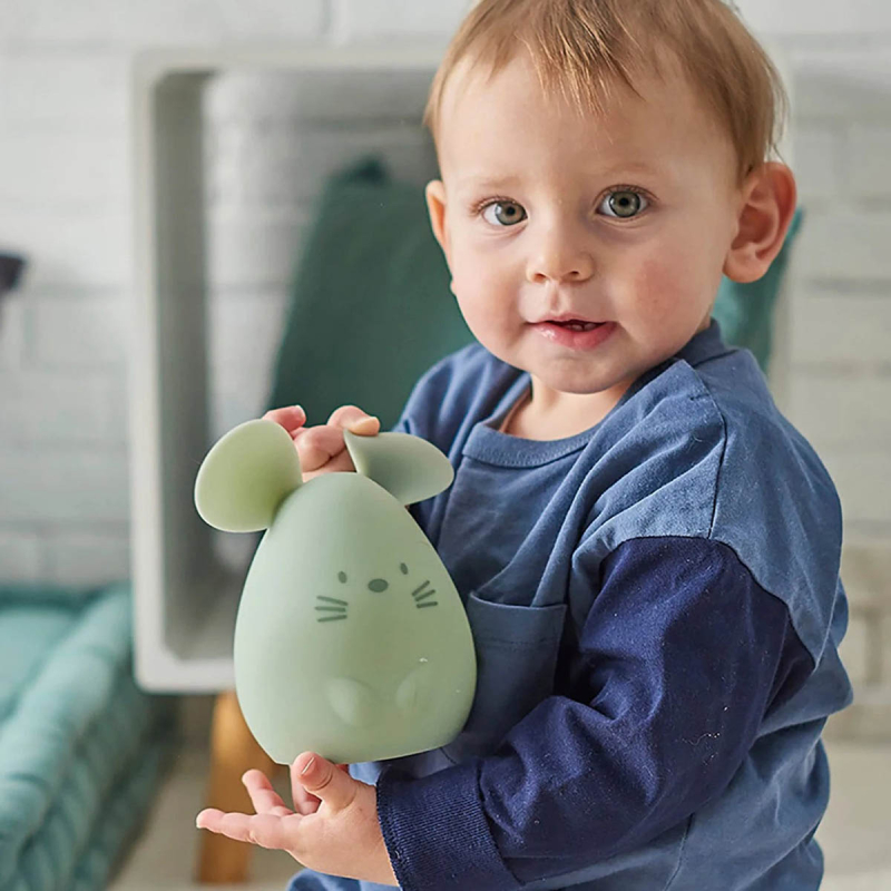 Παιδικό Φωτάκι Νυκτός LED Nattou Silicon Ποντικάκι Green N876650