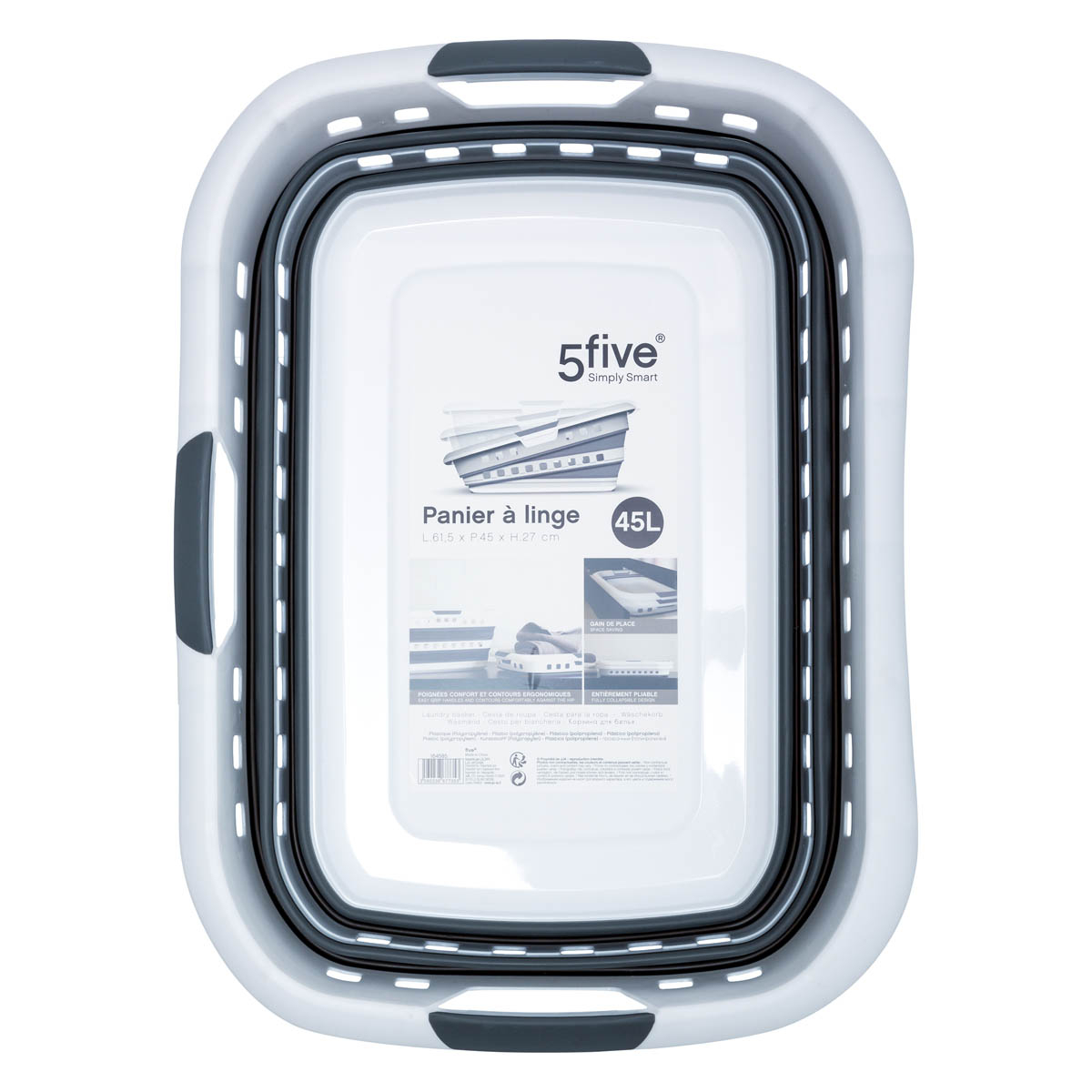 Πτυσσόμενο Καλάθι Ρούχων (61X45X27) F-V Collapsible 164585 Home Οργάνωση & Αποθήκευση Πλύσιμο Σιδέρωμα Spitishop