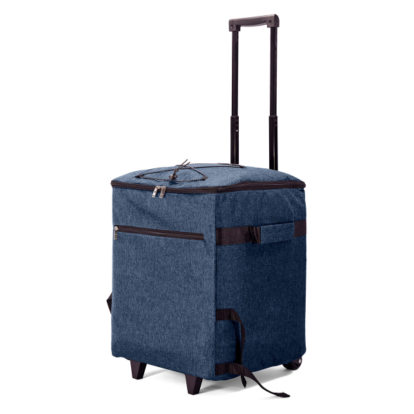 Ισοθερμική Τσάντα Φαγητού Με Τρόλεϊ (45Lit) Benzi ΒΖ5736 Blue