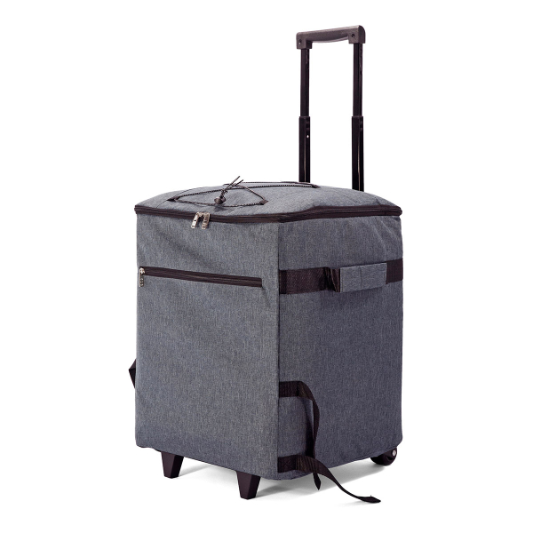 Ισοθερμική Τσάντα Φαγητού Με Τρόλεϊ (45Lit) Benzi ΒΖ5736 Grey