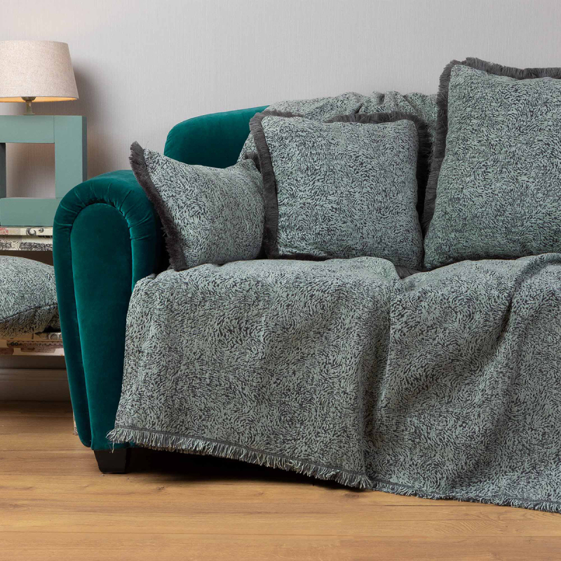 Ριχτάρι Καναπέ Τετραθέσιου (180x350) Aslanis Home Parnassos Μέντα-Γκρι