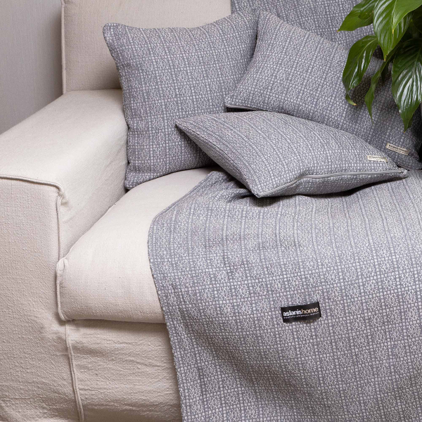 Ριχτάρι Καναπέ Διθέσιου (180x250) Aslanis Home Onia Γκρι-Ασημί