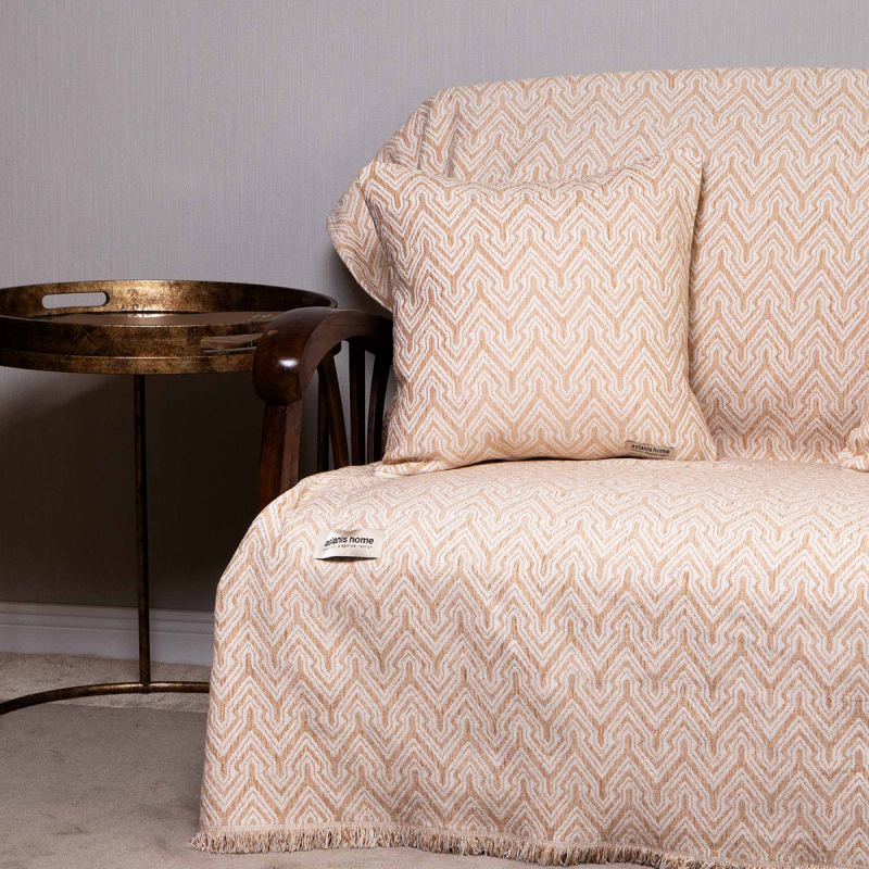 Ριχτάρι Καναπέ Διθέσιου (180x250) Aslanis Home Tymfi Μπεζ-Εκρού