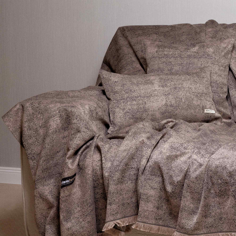 Ριχτάρι Καναπέ Τριθέσιου (180x300) Aslanis Home Kedros Καφέ-Σοκολά