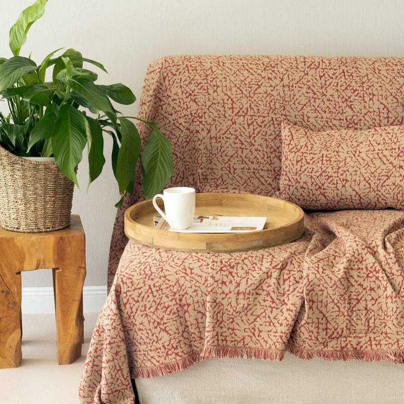 Ριχτάρι Καναπέ Τριθέσιου (180x300) Aslanis Home Athos Μπορντώ-Μπεζ