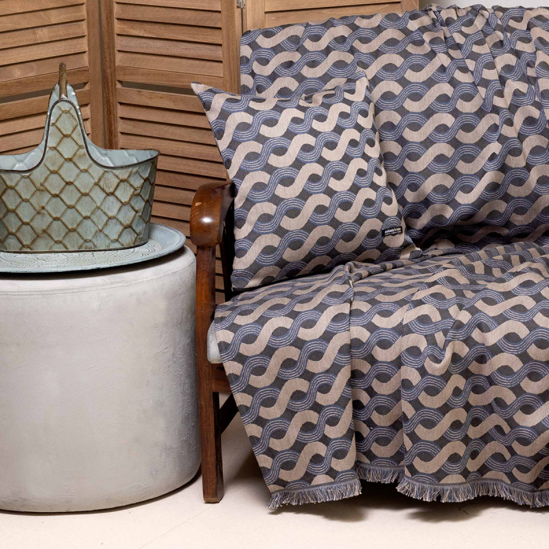 Ριχτάρι Καναπέ Τριθέσιου (180x300) Aslanis Home Pinovo Μπεζ-Ραφ