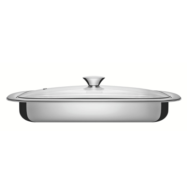 Ανοξείδωτο Ταψί Ορθογώνιο Με Καπάκι (43x28.2x10.5) Tramontina 61315/434