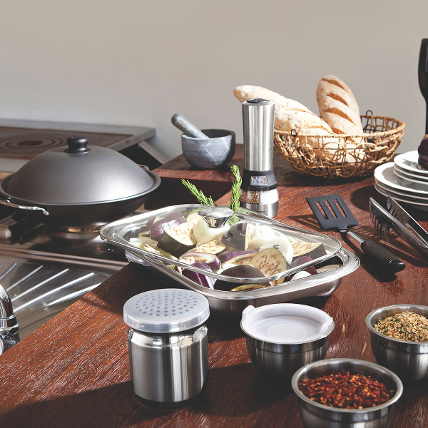 Ανοξείδωτο Ταψί Ορθογώνιο Με Καπάκι (43x28.2x10.5) Tramontina 61315/434