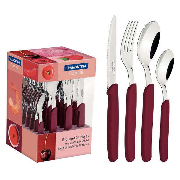 Μαχαιροπίρουνα (Σετ 24τμχ) Tramontina Carmel 23499/027