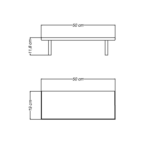Ράφι Τοίχου (50x19x1.8) Tramontina 91246/052
