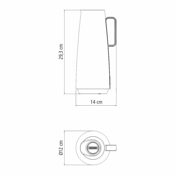 Κανάτα Θερμός 1Lt Tramontina Exata Beige 61636/108