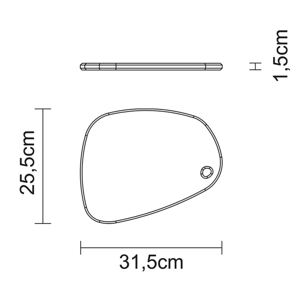 Πλατώ Σερβιρίσματος (31.5x25.5x1.5) Tramontina Concreta 13419/051