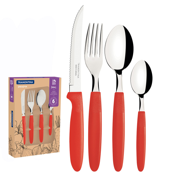 Μαχαιροπίρουνα (Σετ 24τμχ) Tramontina Ipanema 23398/772