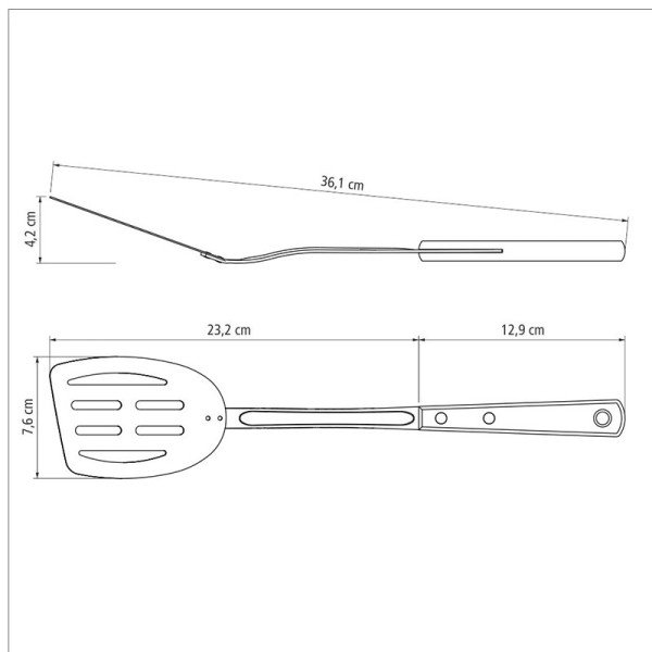 Σπάτουλα Τρυπητή 36.1εκ. Tramontina Polywood 21155/170